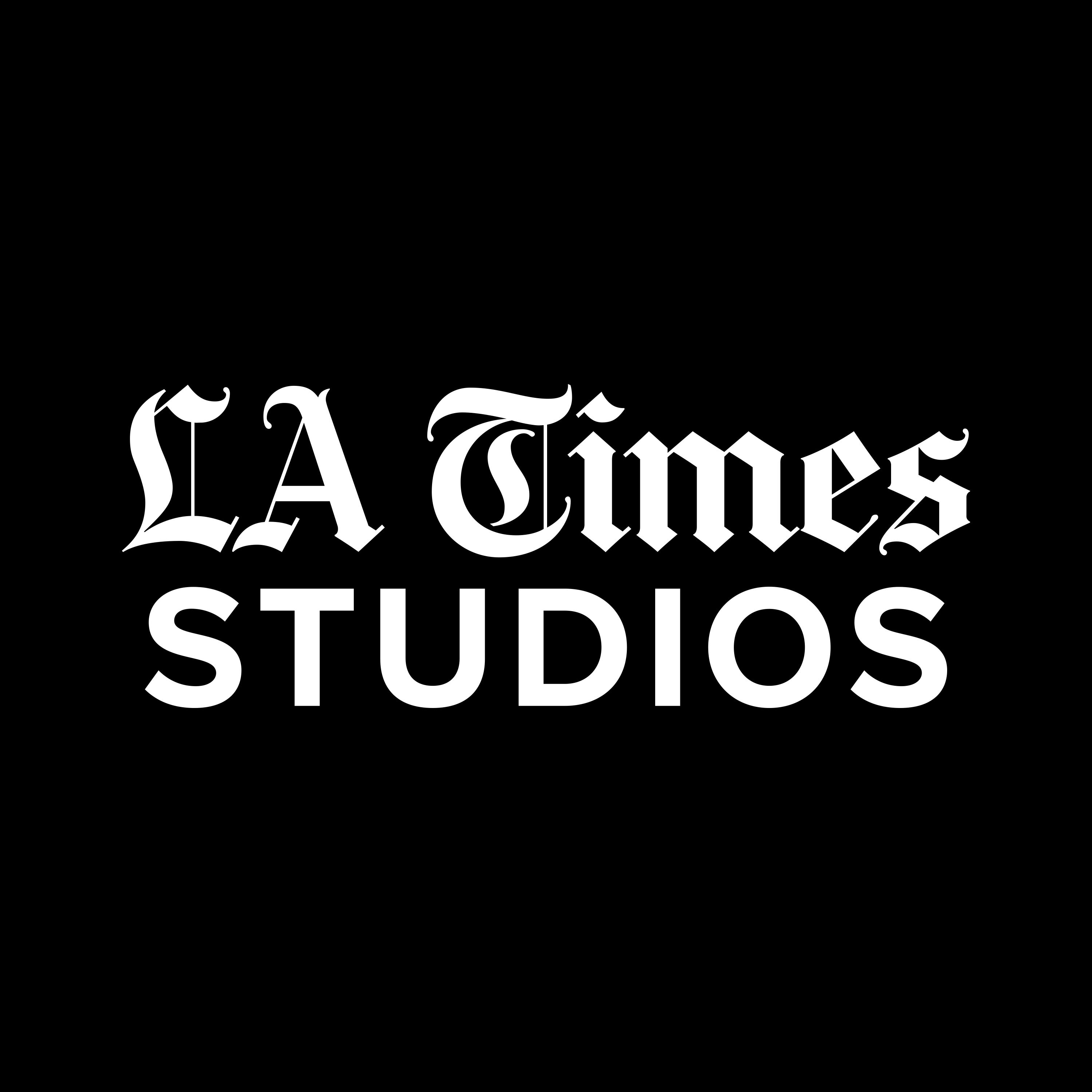L.A. Times Studios PODCASTS+ logo